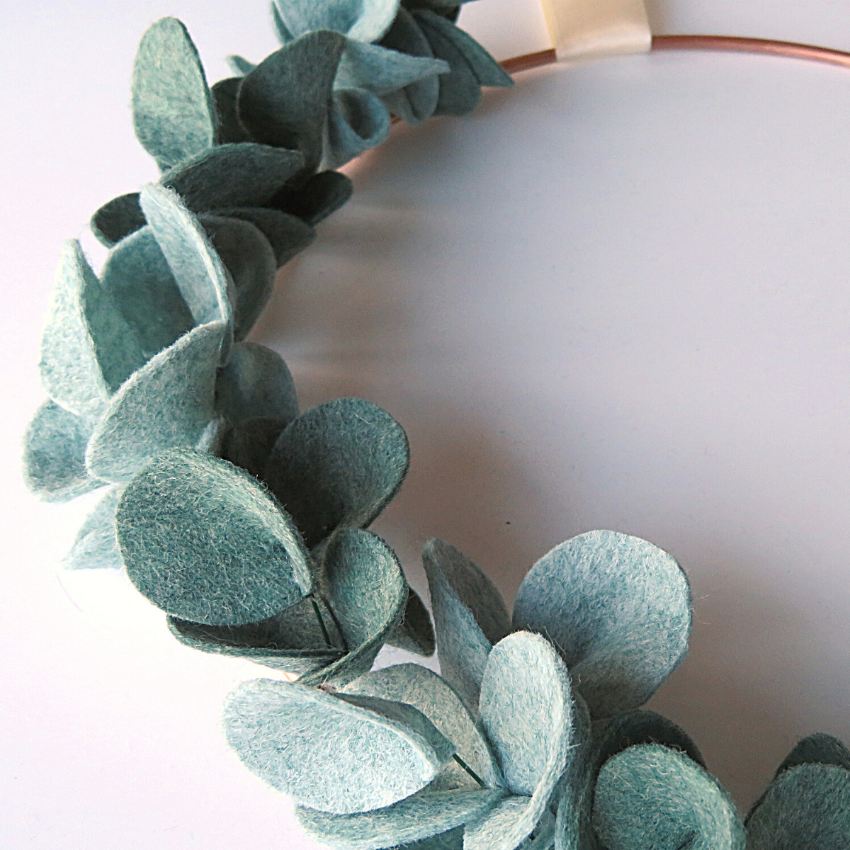 Eucalyptus Wreath -Modern Felt Wreath - The Tsubaki