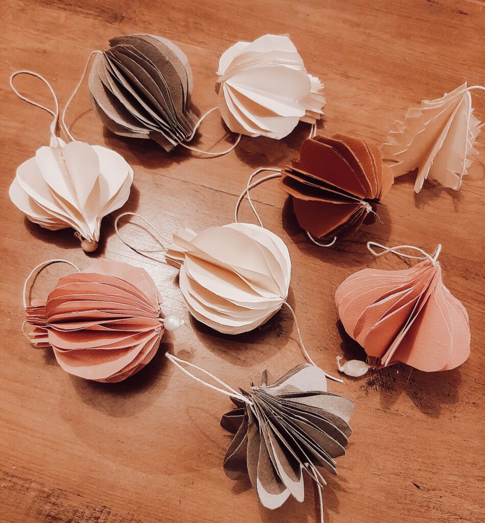 handmade paper ornaments