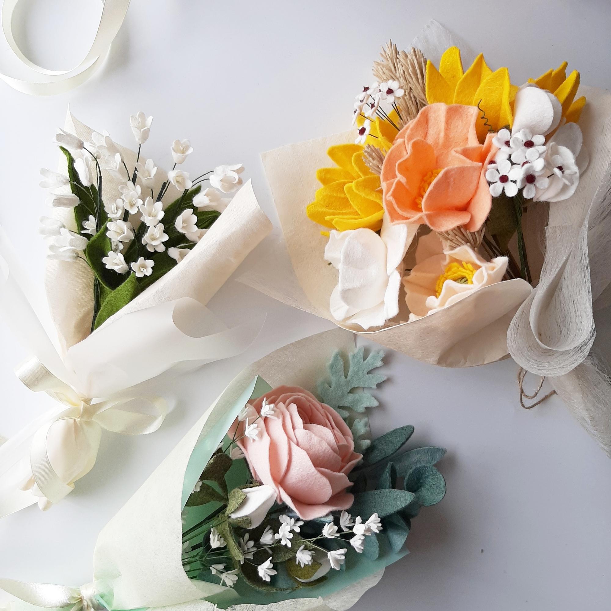 Mini Juliet Rose Single Stem, Felt Flowers, 7th Anniversary Gift for  Her,bridal Bouquet Boho, English Rose Wedding Favor, Flower Arrangement -   Canada
