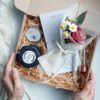 Rose daisy bouquet self care gift box
