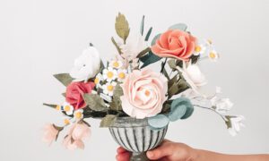 My creation inspiration felt flower arrangement