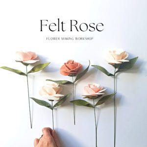 How to make felt rose workshop image