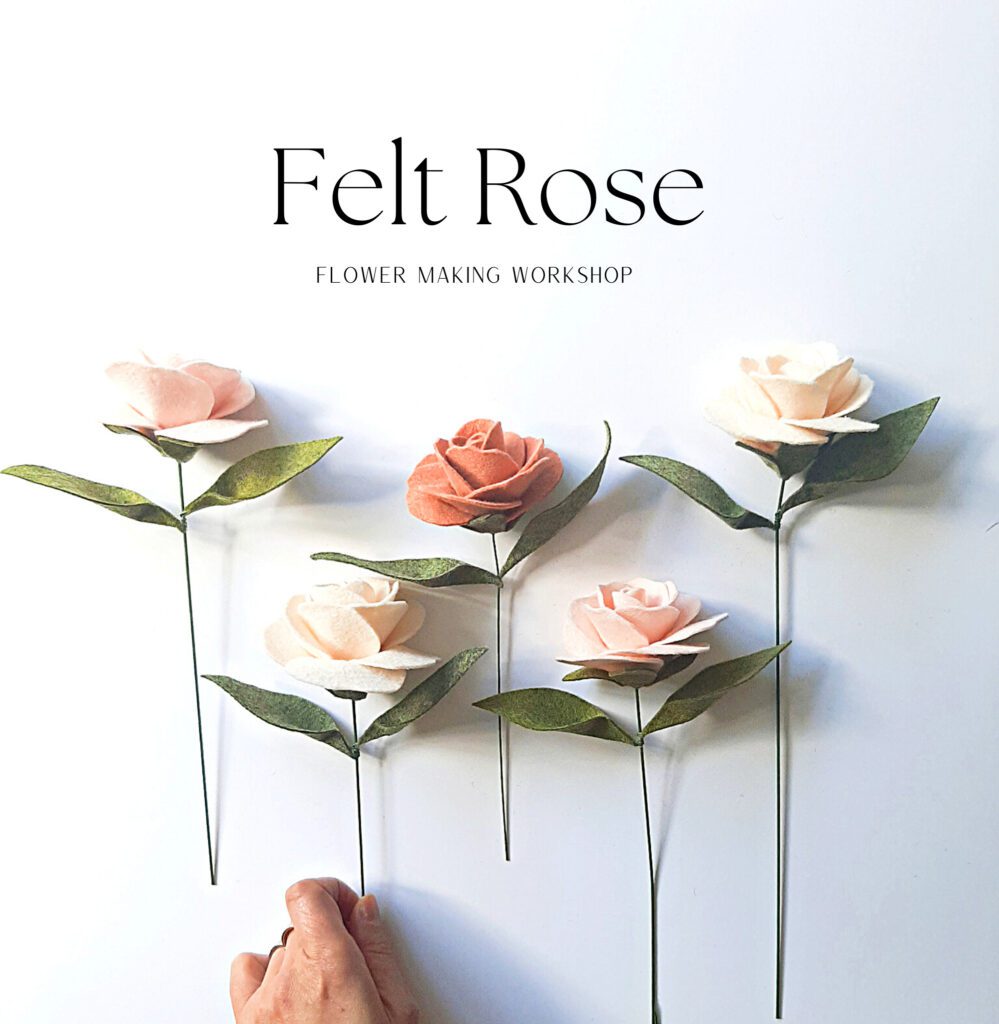 How to make felt rose workshop image