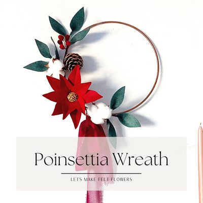 DIY felt Poinsettia Wreath image