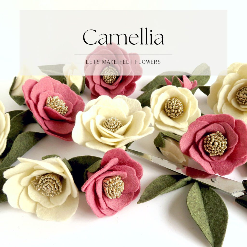 DIY felt camellia image