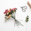 10 Felt globe amaranth bouquet