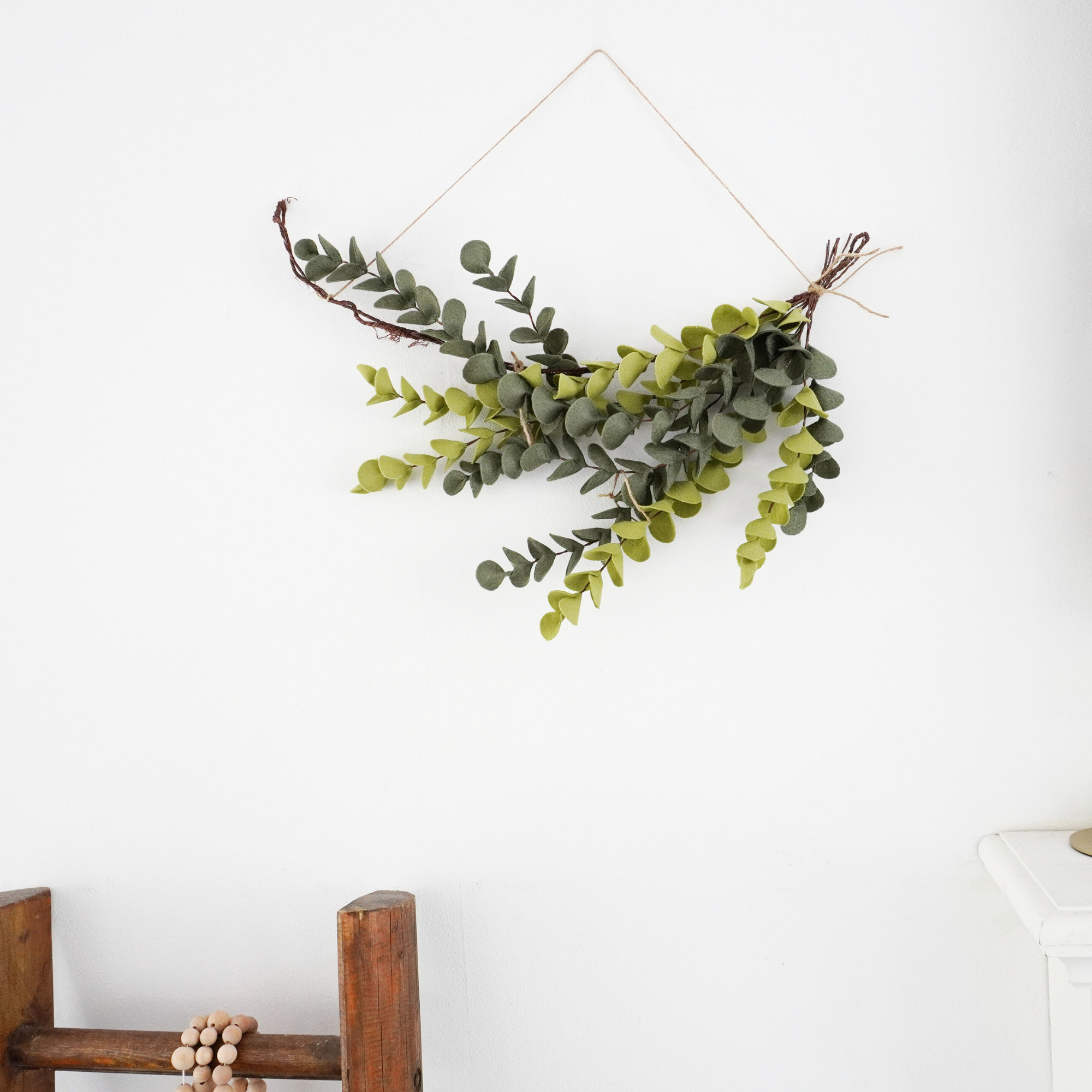 Eucalyptus wall hanging olive green