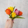 27 Easter Hamper felt flower Tulip bouquet
