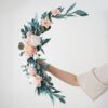 Felt Peony Eucalyptus garland with cherry blossom Felt Peony Eucalyptus garland with cherry blossom