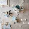 Something blue corsage and boutonniere set image 7