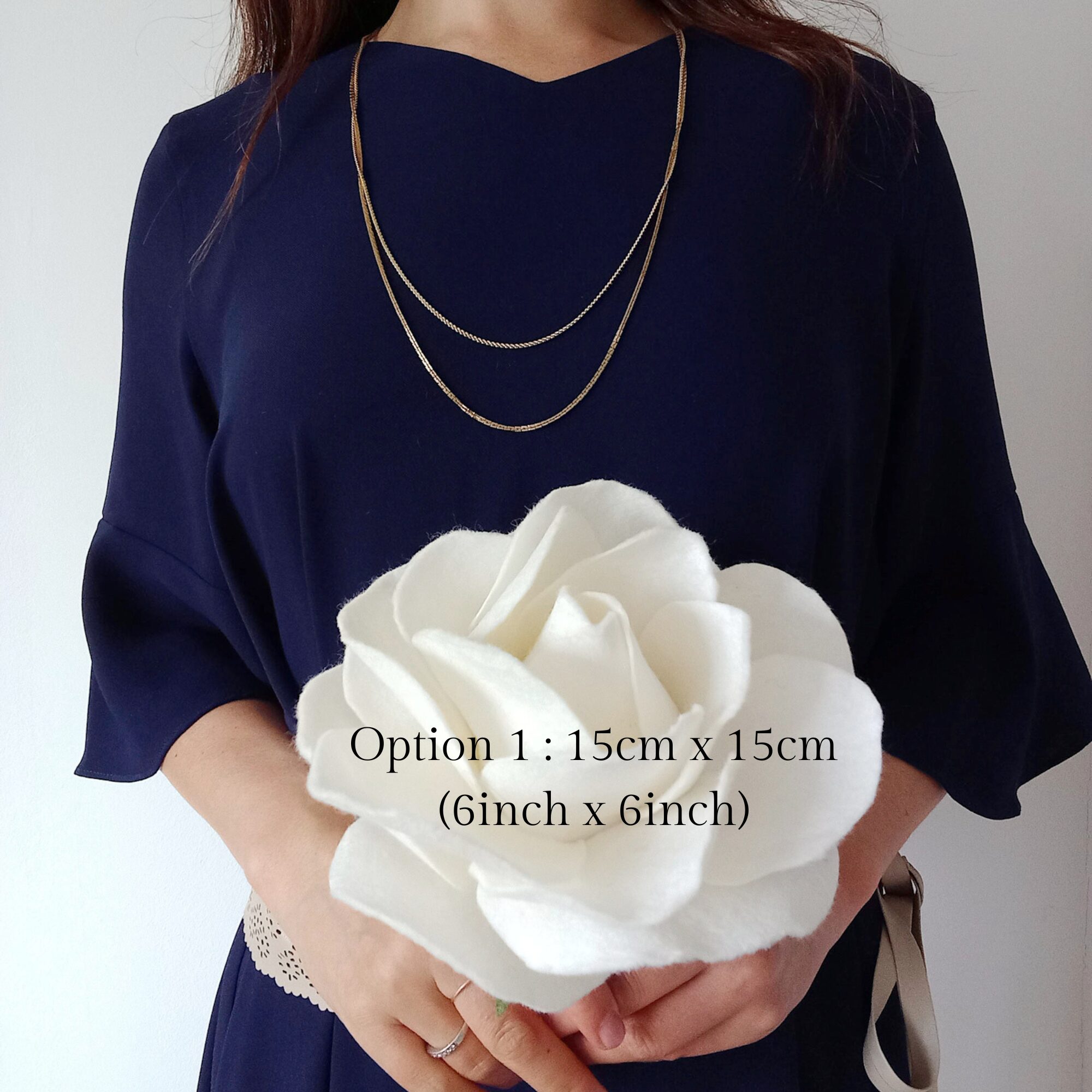 felt giant rose statement flower option 1