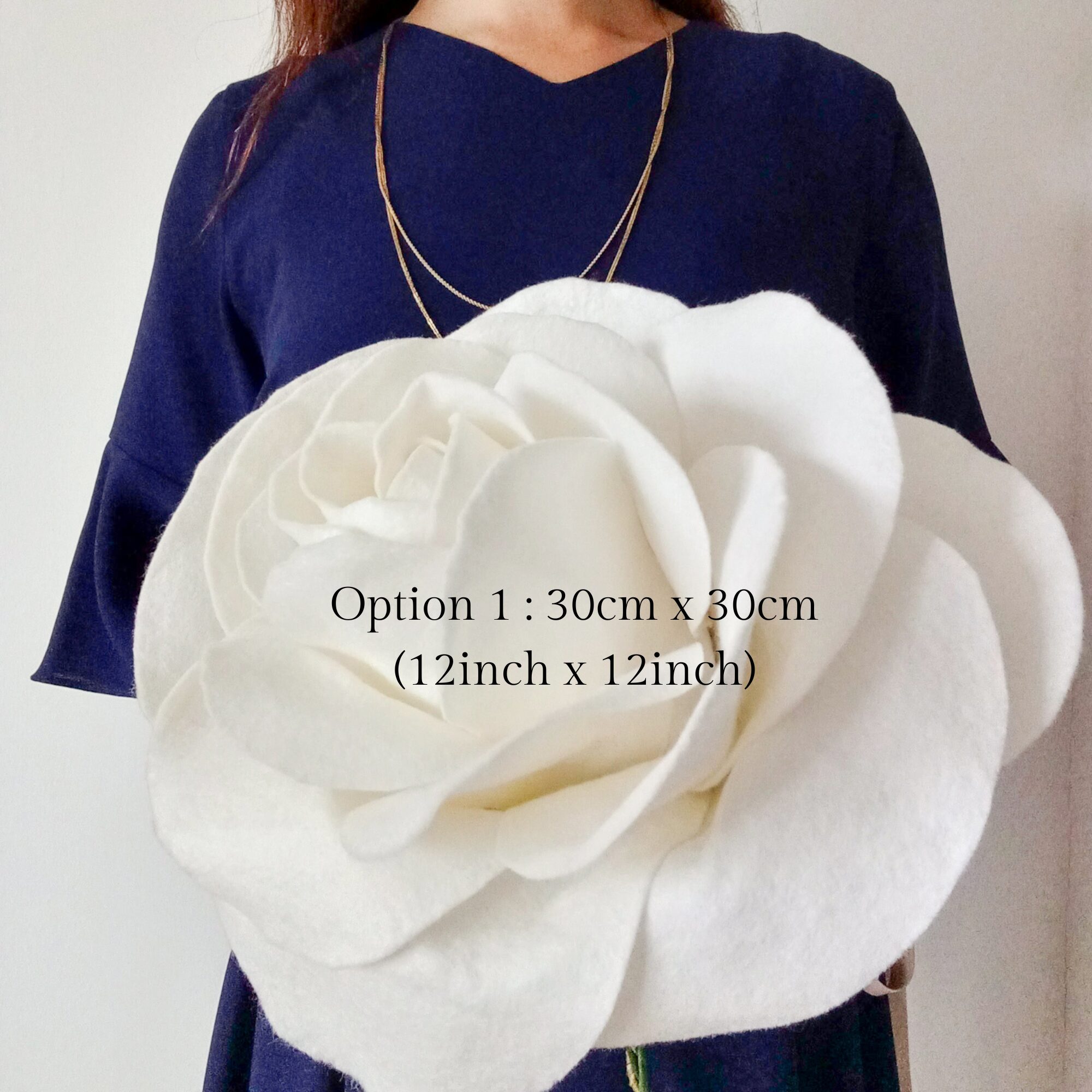 felt giant rose statement flower option 3
