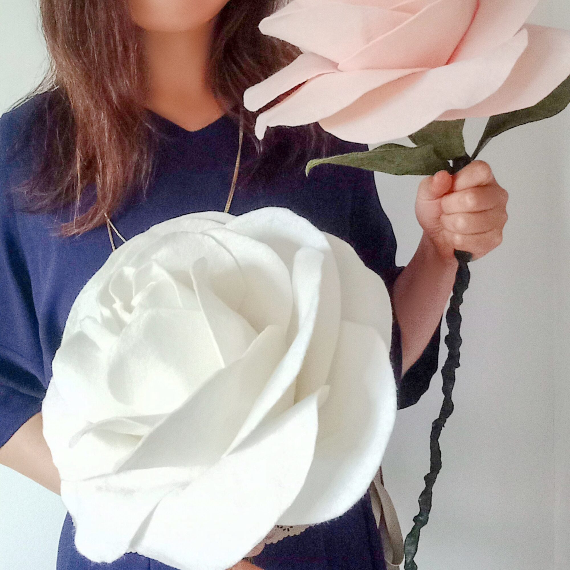 felt giant rose statement flower large