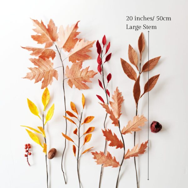 felt Autumn leaves single stem collection felt Autumn leaves single