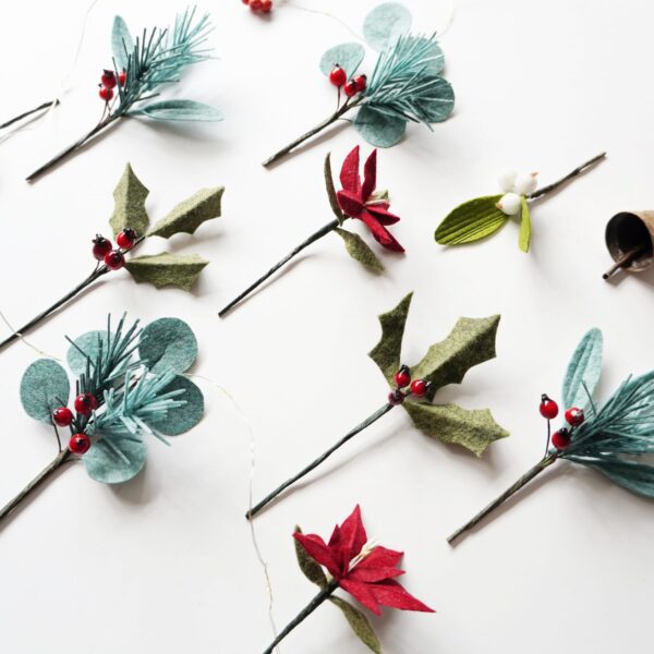 Felt mini sprig holiday collection Felt mini sprig holiday collection