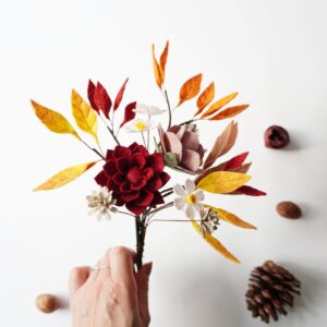 Felt autumn bouquet arrangement