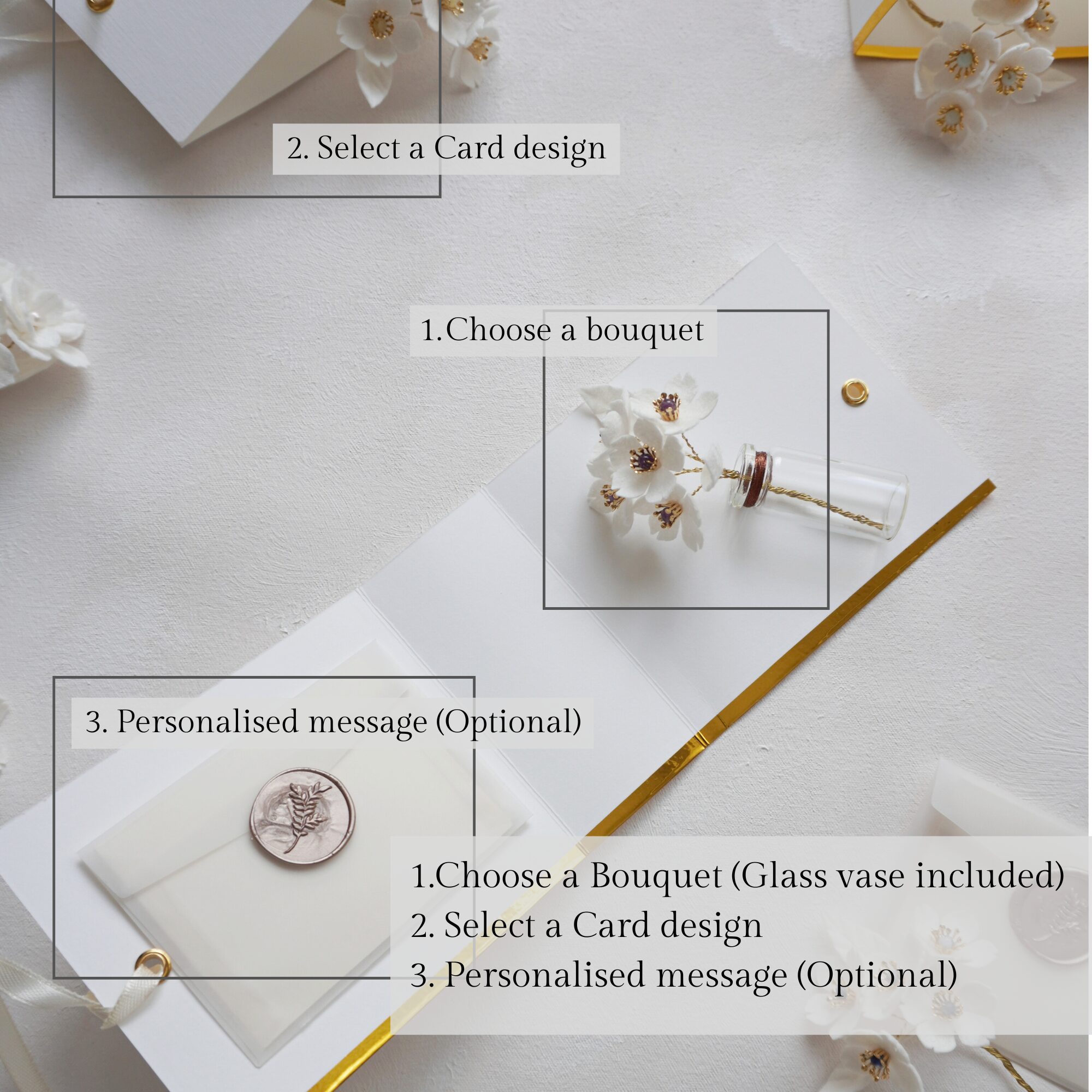 Mini cherry blossom greeting card how to order