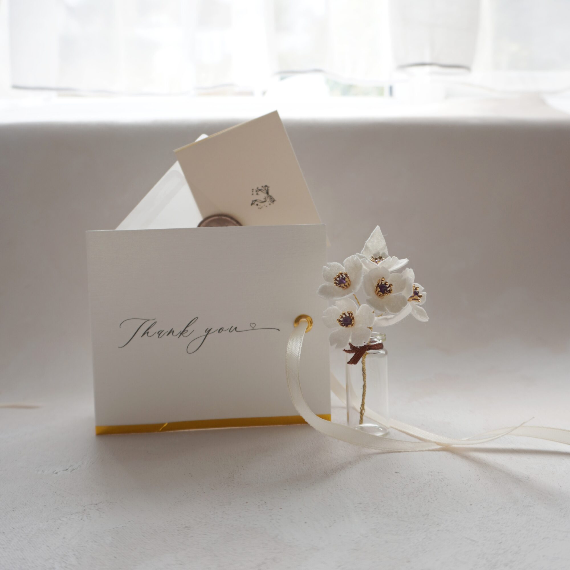 Mini cherry blossom greeting card