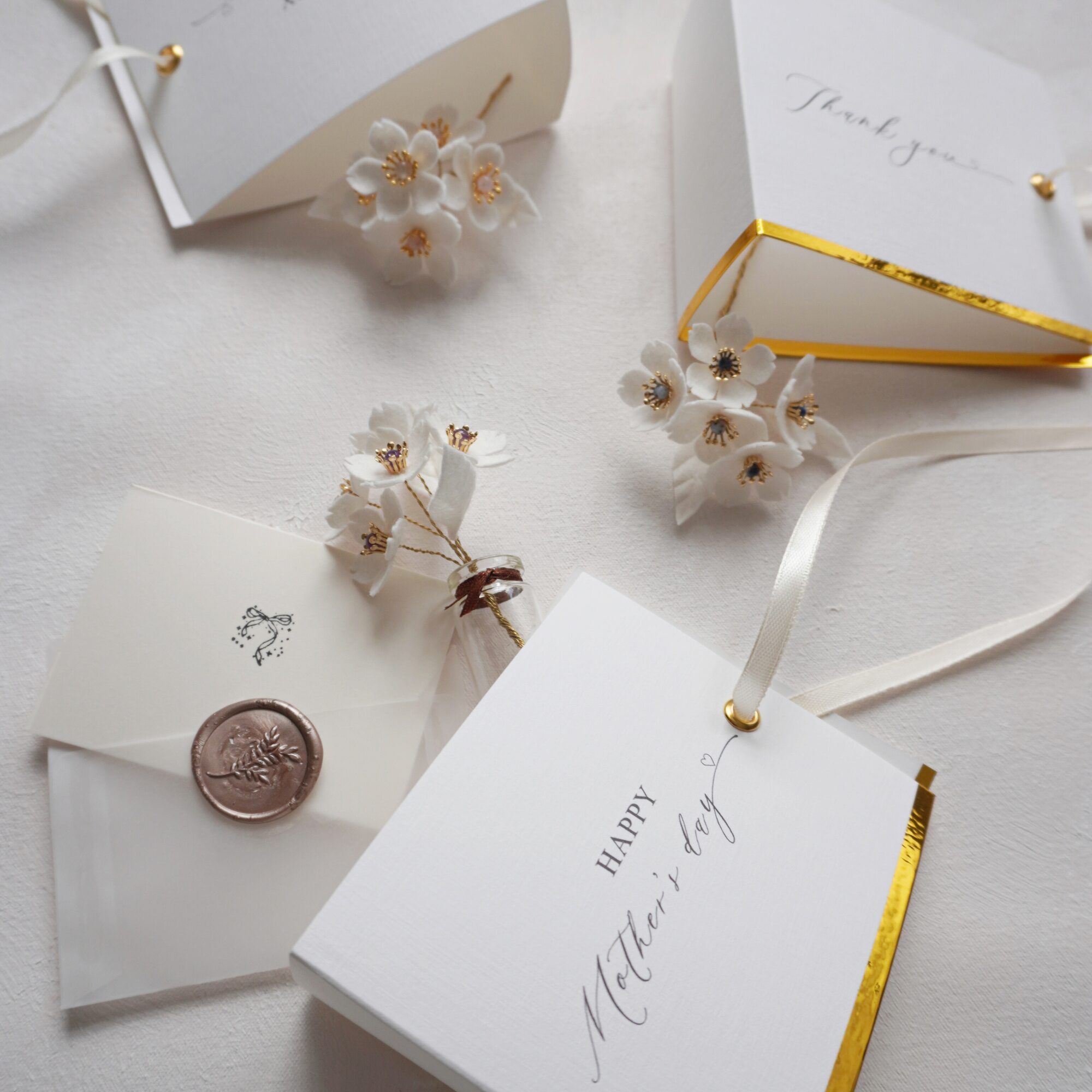 Mini cherry blossom greeting card