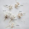 Felt cherry blossom with gemstone options Felt cherry blossom with gemstone options