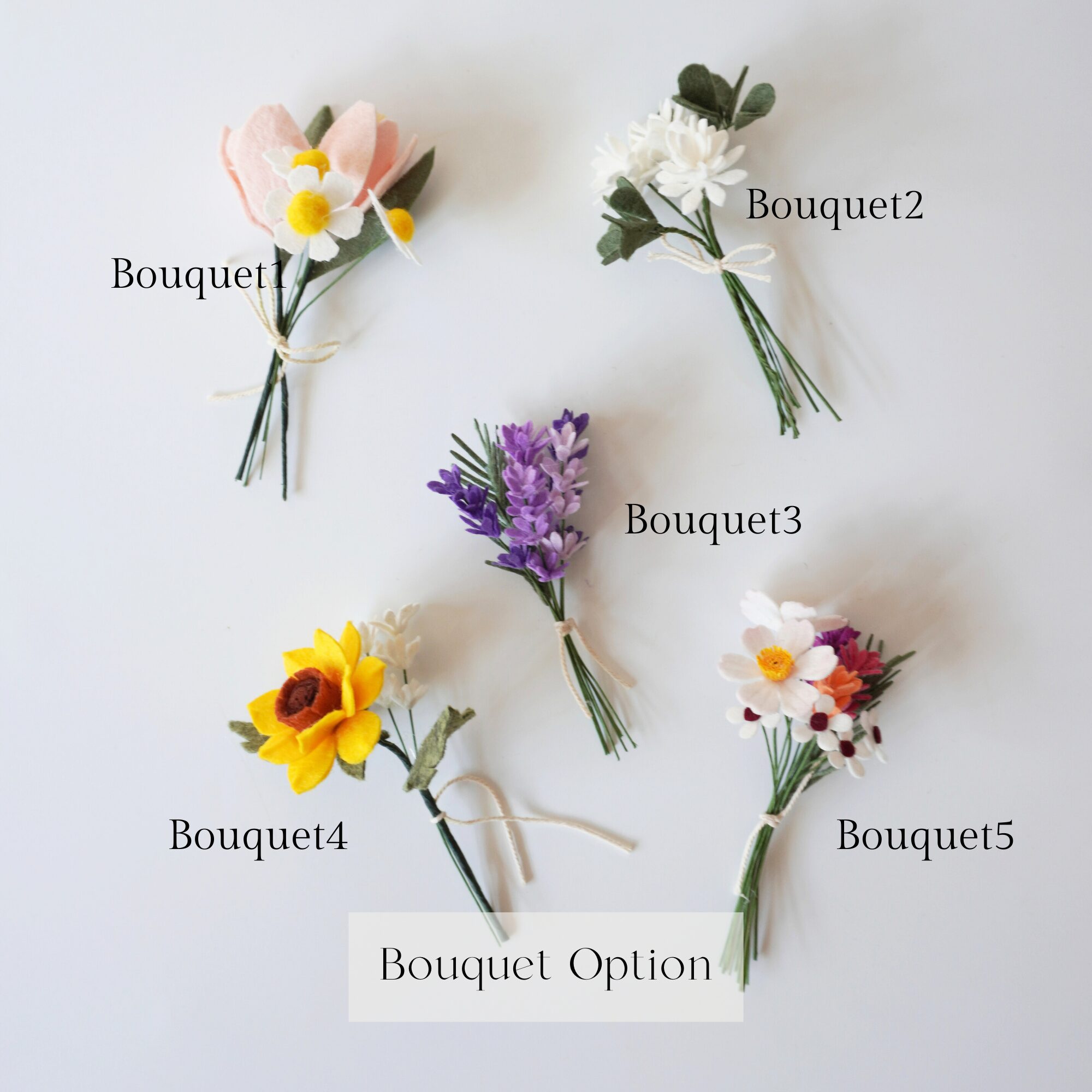 felt Super mini bouquet option