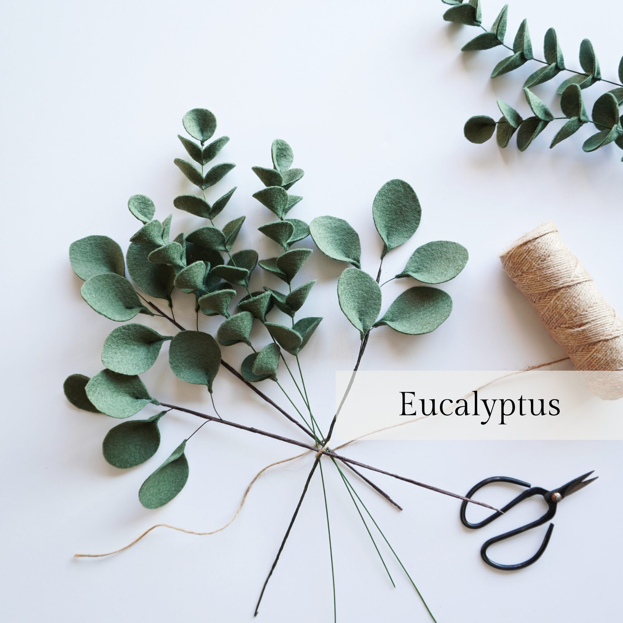 felt flower tutorials online course Eucalyptus