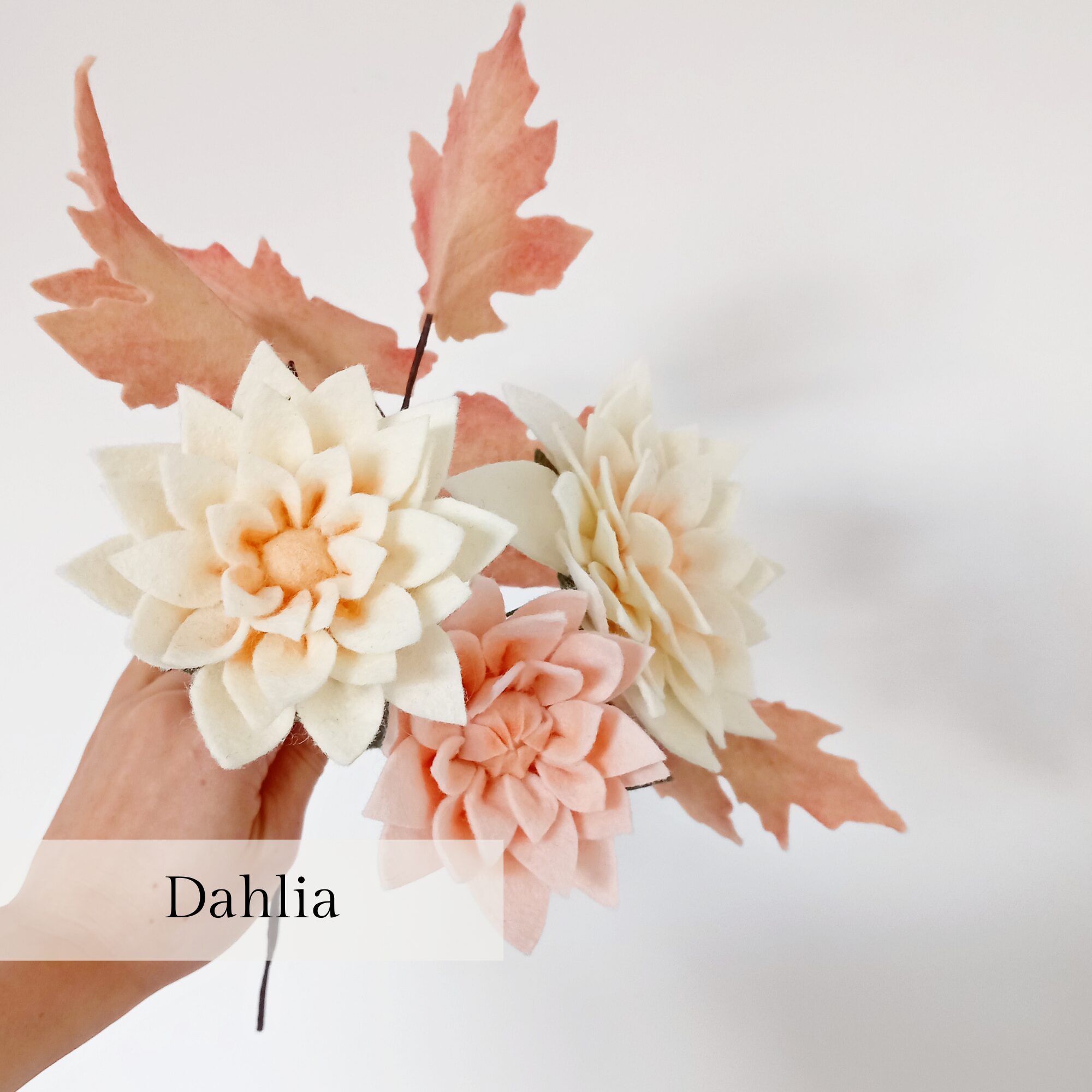 felt flower tutorials online course Dahlia