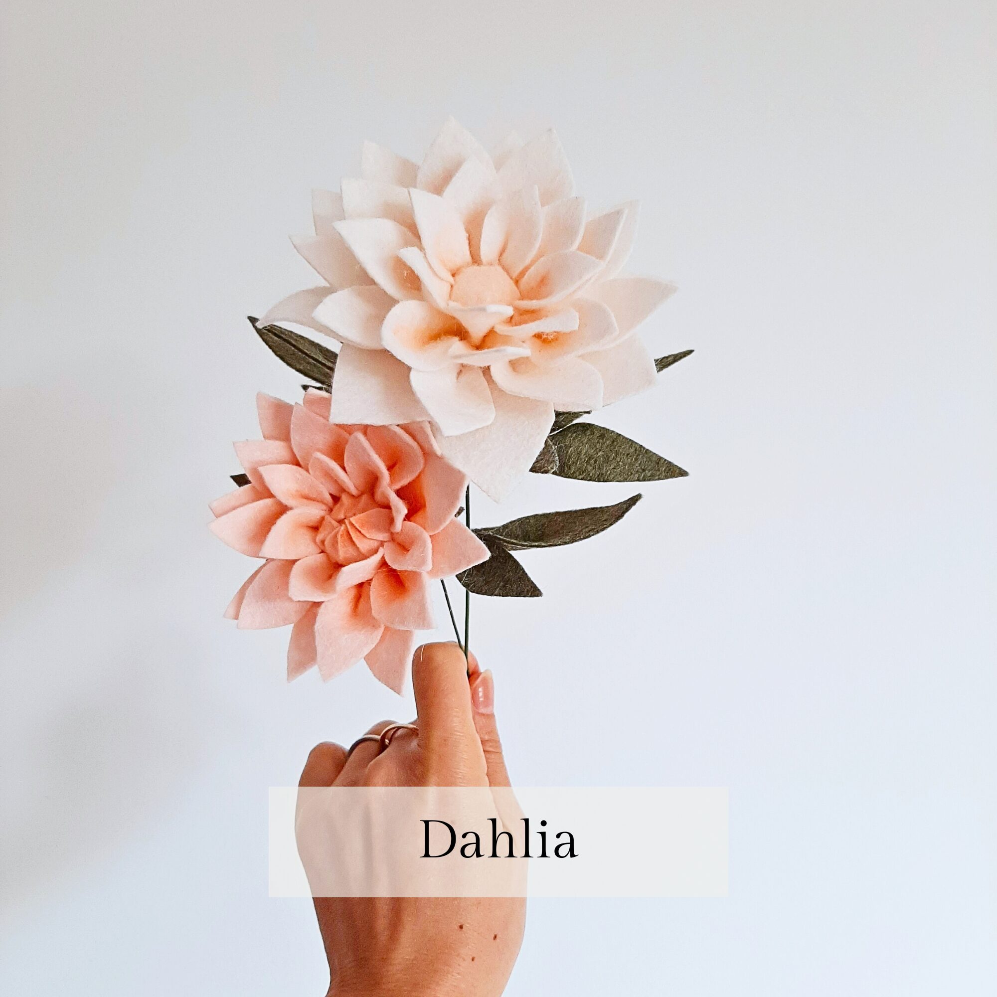 felt flower tutorials online course Dahlia