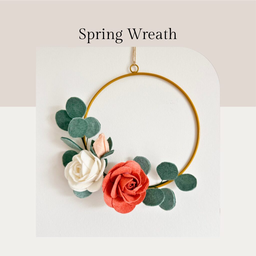 Felt spring wreath workshop