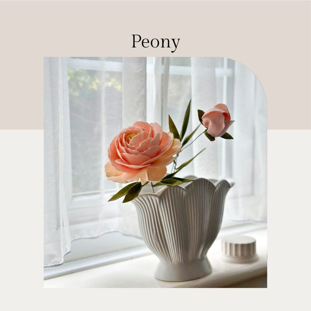 Felt Peony workshop